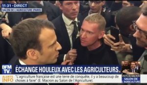 “On est gagnant sur le Mercosur”: échange houleux entre Macron et les agriculteurs