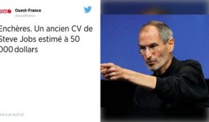 Enchères. Un ancien CV de Steve Jobs estimé à 50 000 dollars.