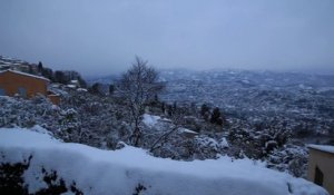 Les images de Cabris sous la neige, dans les Alpes-Maritimes