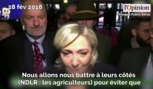 Salon de l'agriculture: Marine Le Pen défend les agriculteurs et s'en prend à Macron