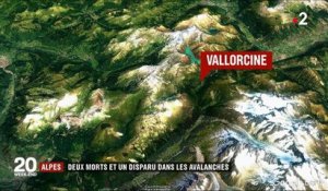 Alpes : deux morts et un disparu dans les avalanches