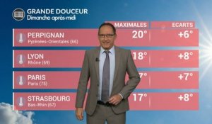 Météo dimanche : temps agité et grande douceur !