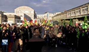 Les 80 ans de la SNCF perturbés par des manifestants à la gare de Lyon
