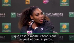 Indian Wells - Serena : "J'ai beaucoup de choses à améliorer"