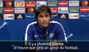8es - Conte: "Iniesta est un génie du football"