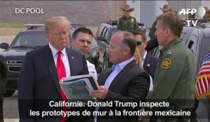 Trump inspecte les prototypes de mur à la frontière mexicaine