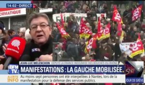 Manifestations: l'union de la gauche "n'est pas le sujet de la journée", affirme Jean-Luc Mélenchon