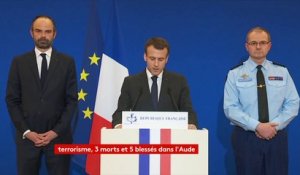#Trèbes #Carcassonne  "L'enquête devra apporter des réponses à un certain nombre de questions importantes : quand et comment s'est-il radicalisé ? Où s'est-il procuré cette arme ?", Emmanuel Macron