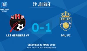 J27 : Les Herbiers VF - Pau FC (0-1), le résumé