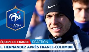 Réaction de Lucas Hernandez après France-Colombie