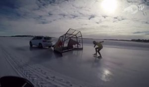 Patiner à 93 km/h sur la glace : record du monde battu !