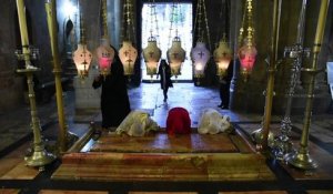 Jérusalem: célébration de Pâques à l'église du Saint-Sépulcre