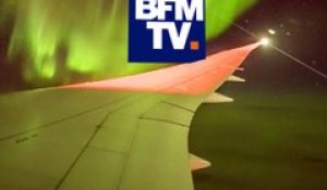 Le très beau spectacle des aurores australes depuis un avion
