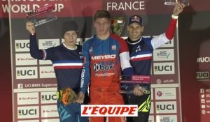 Mahieu et Daudet sur le podium - Cyclisme - BMX - CM (H)