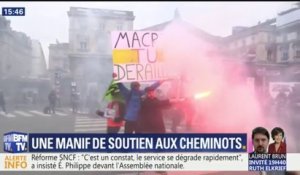 Venu soutenir les manifestants et cheminots, Jean-Luc Mélenchon a été insulté à Paris