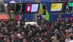 Les images de la grève qui a perturbé les usagers dans les gares d'Ile de France