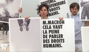 Ben Salmane à Paris: Amnesty manifeste contre les ventes d'armes françaises à Ryad soupçonnées d'être utilisées au Yémen