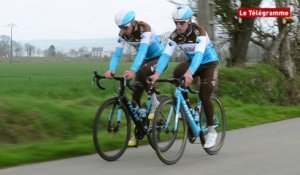 Tour de France. Romain Bardet et Cyril Gautier en repérage entre Châteaulin et Locronan