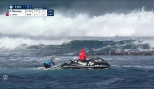 Adrénaline - Surf : Bronte Macaulay with an 8.4 Wave vs. S.Lima