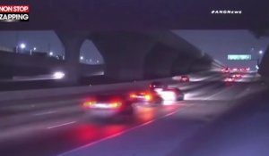 Arrêtée en plein milieu de l'autoroute, une voiture cause plein d'accidents ! (Vidéo)
