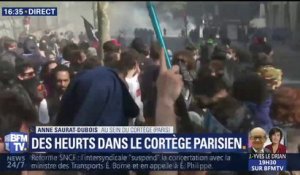 Mobilisation: des heurts dans le cortège parisien