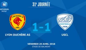 J31 : Lyon Duchère AS – USCL (1-1), le résumé