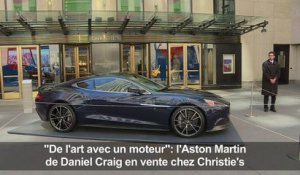 "De l'art avec un moteur": Daniel Craig vend son Aston Martin