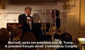 Trump et Macron trinquent à leur "amitié"