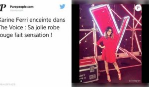 The Voice : la robe rouge de Karine Ferri fait craquer les téléspectateurs !