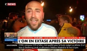 Les images de la fête et de la folie à Marseille cette nuit après la qualification de l'OM en finale de la Ligue Europa