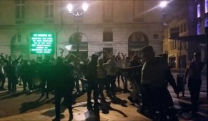 Les supporters bisontin de l'OM célèbrent la qualification de Marseille pour la finale de la Ligue Europa