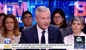 Bruno Le Maire : "Les propos de Donald Trump ne sont pas dignes du président de la première puissance du monde"