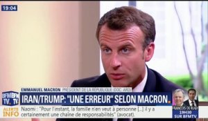 Accord sur le nucléaire iranien: le retrait des Etats-Unis "est une erreur" selon Emmanuel Macron