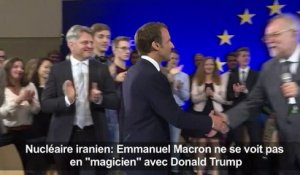 Nucléaire iranien: Macron "pas magicien" avec Trump