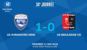 J34 : US Avranches MSM - US Boulogne CO (1-0), le résumé