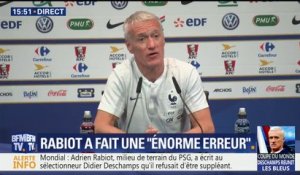 Refus de Rabiot de faire partie des suppléants: "Ça me surprend", dit Deschamps #Mondial2018