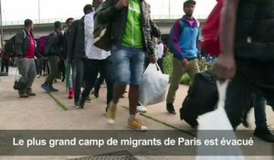 Evacuation du plus grand campement de migrants de Paris