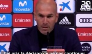 Zinédine Zidane quitte le Real Madid