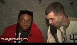 Lil Wayne behind the scenes of video shoot and interview on jail sentence - Westwood