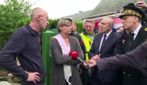 Gérard Collomb dans l'Eure, touchée par les inondations