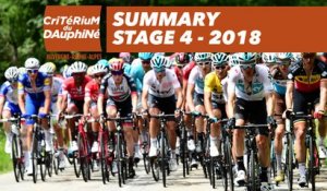 Summary - Stage 4 (Chazey-sur-Ain / Lans-en-Vercors) - Critérium du Dauphiné 2018