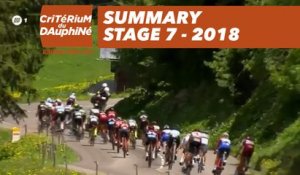 Summary - Stage 7 (Moûtiers / Saint-Gervais Mont Blanc) - Critérium du Dauphiné 2018