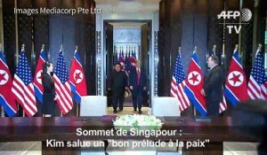 Sommet de Singapour : Kim et Trump louent un sommet historique