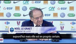 Le Graet : "L'équipe de France n'est pas la meilleure du monde mais elle progresse"