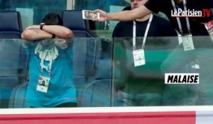 Maradona s'endort et fait des doigts d'honneur au match Nigeria-Argentine