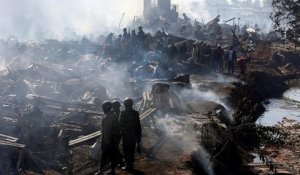 Incendie d'un marché à Nairobi