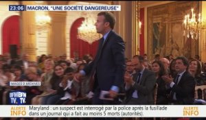 Macron, "une société dangereuse"
