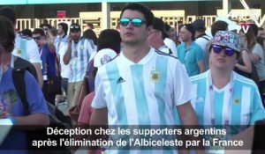 Les supporters de l'Argentine abattus après l'élimination