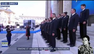 La Marseillaise retentit avant l'entrée des cercueils de Simone et Antoine Veil au Panthéon