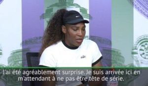 Wimbledon - Williams : "Agréablement surprise d'être tête de série"